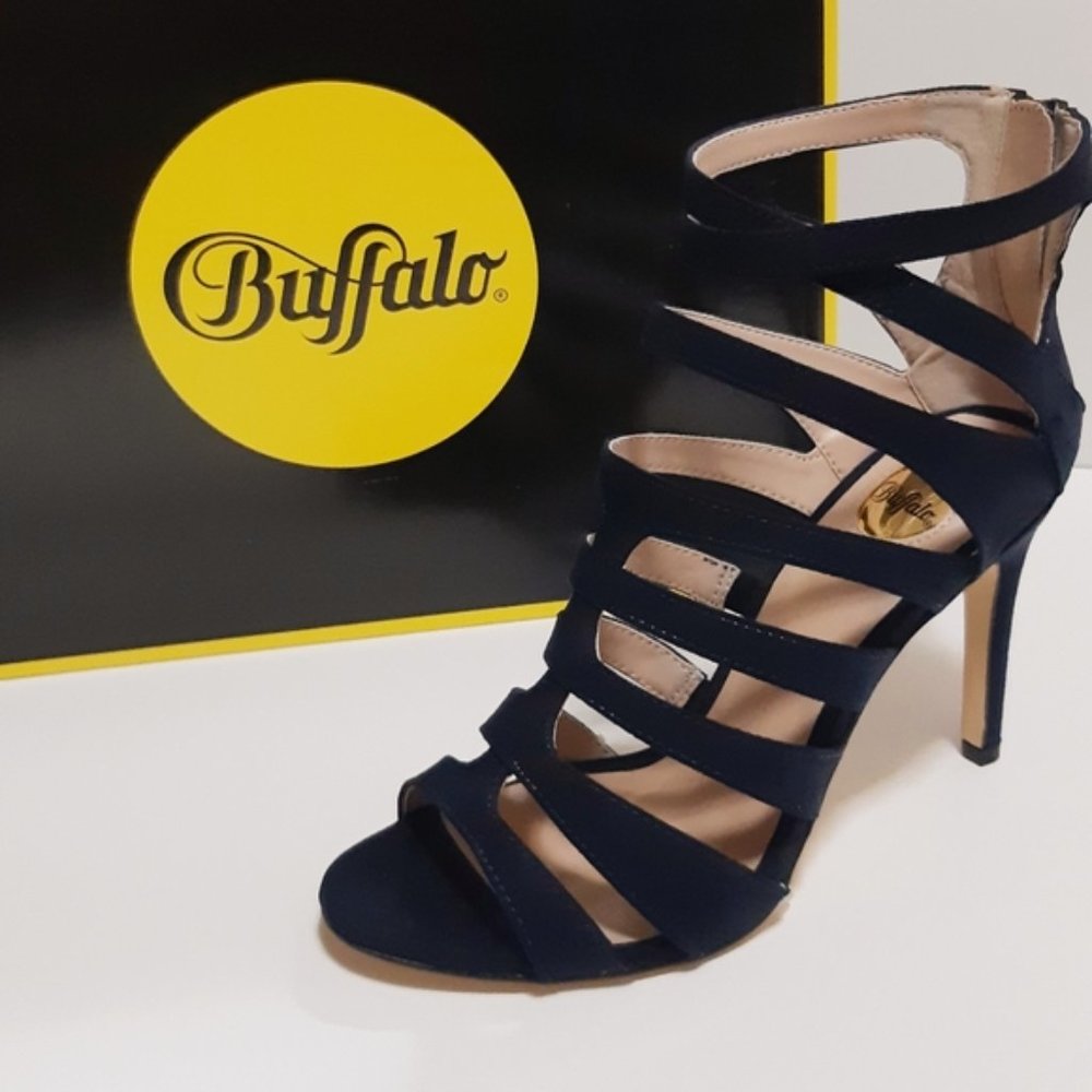 Navy Buffalo high heels
